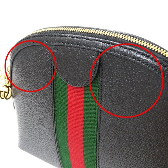 GUCCI Women's Shoulder Bag Shelly GG Marmont Leather Black 499621 - Picture 12 of 14